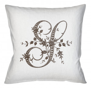 21080558 Арт-подушка «Монограмма буквы S» Object Desire Азбука мечты