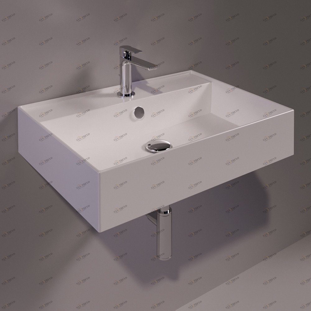 AG61BIANCO Подвесная раковина настенная прямоугольная Simas Agile белая