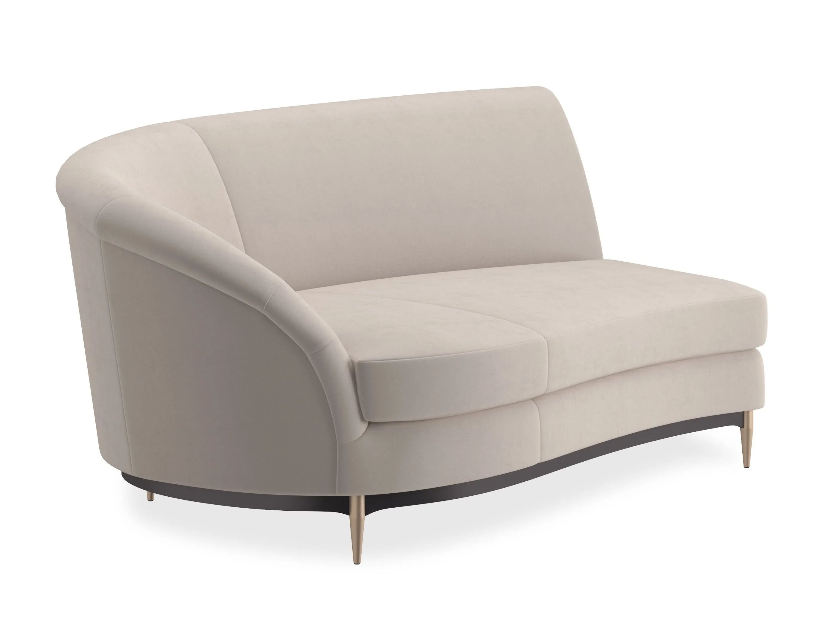 2-местный бархатный изогнутый диван Caracole Three'S Company Laf ARCH-00096575