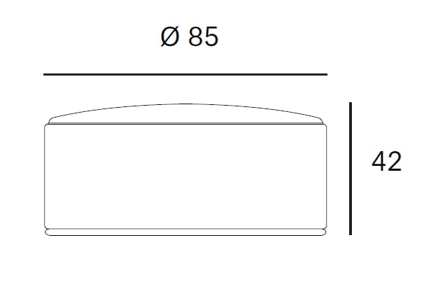 Круглый пуф из ткани Blasco&Vila Mant ARCH-00097836 - Вид №7