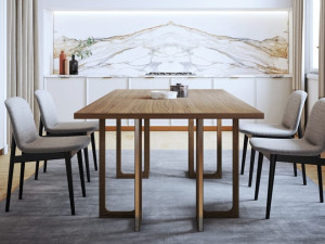 Деревянный прямоугольный стол