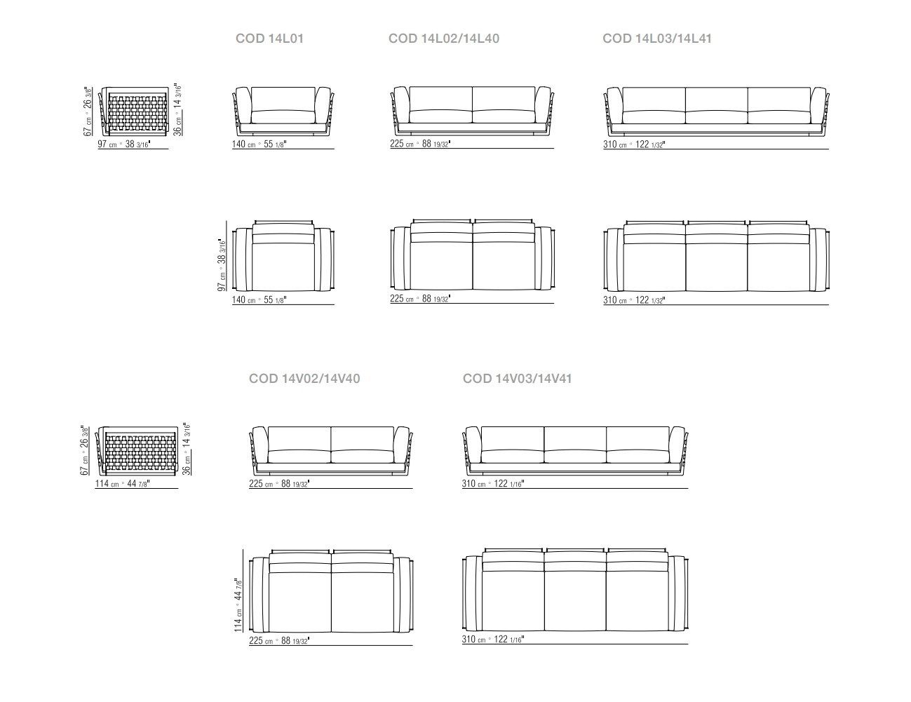 3-местный тканевый диван Flexform Cestone ARCH-00075429 - Вид №1