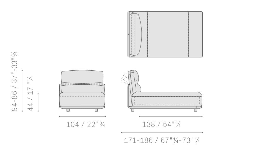 Кожаный модульный диван Poltrona Frau коллекция - диваны и кресла ARCH-00076677 - Вид №15