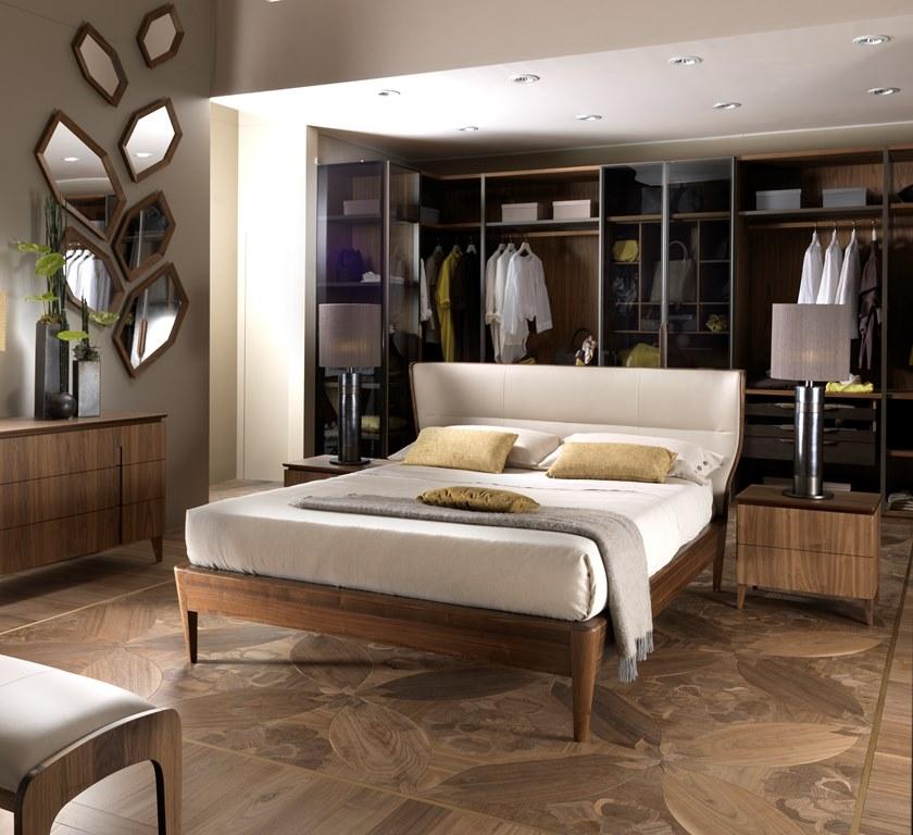 Arte Brotto Двуспальная кровать в современном стиле из орехового дерева Leonardo L973n - Вид №3