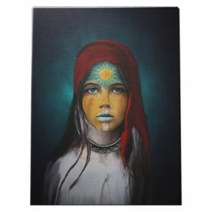 Картина с покрытием объемным гелем 100х80 см The Ra by Riza Peker ICON DESIGNE  096856 Синий;черный;разноцветный