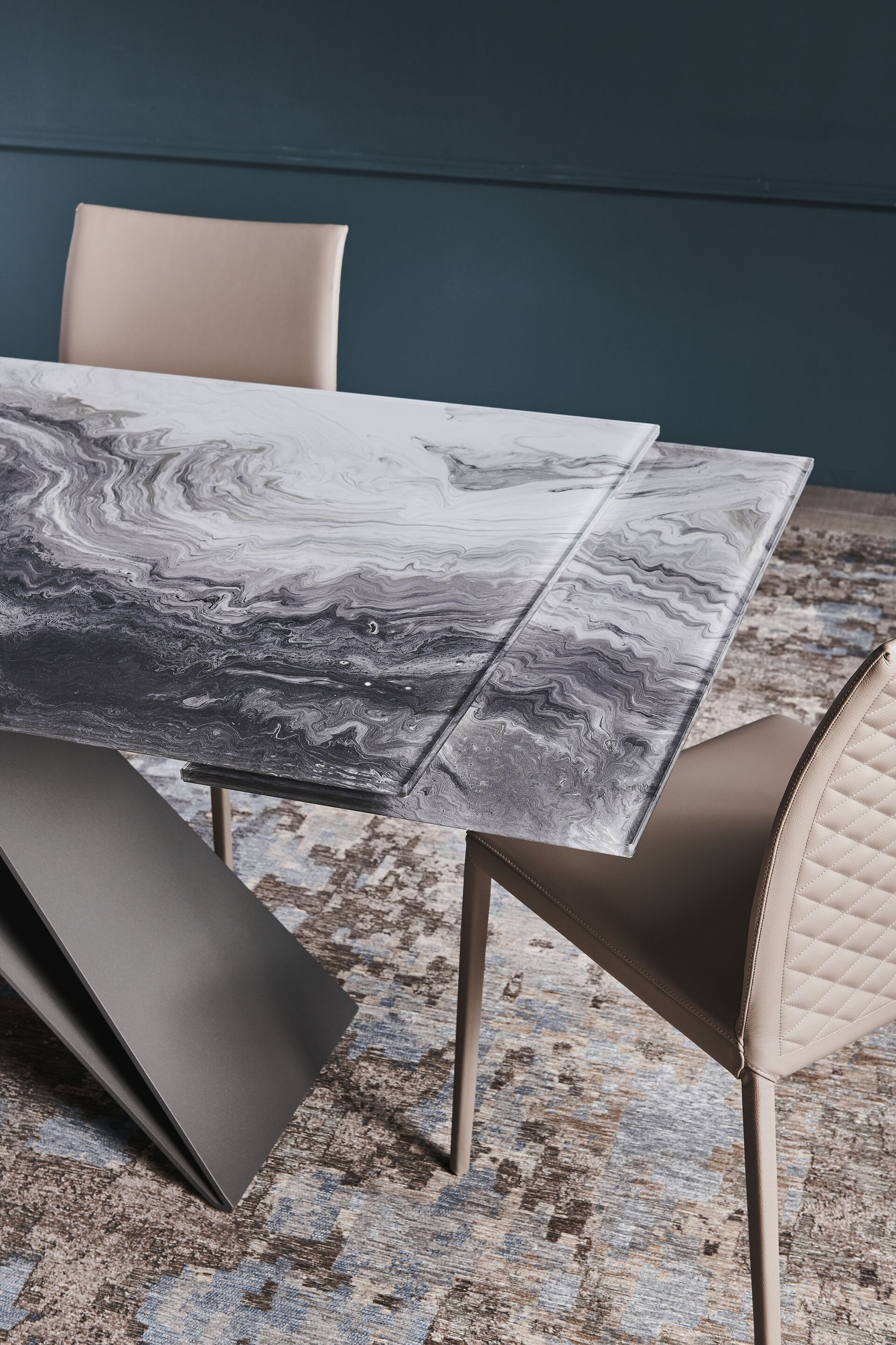 Прямоугольный выдвижной стол из стали и хрусталя Cattelan italia Premier ARCH-00064003 - Вид №2