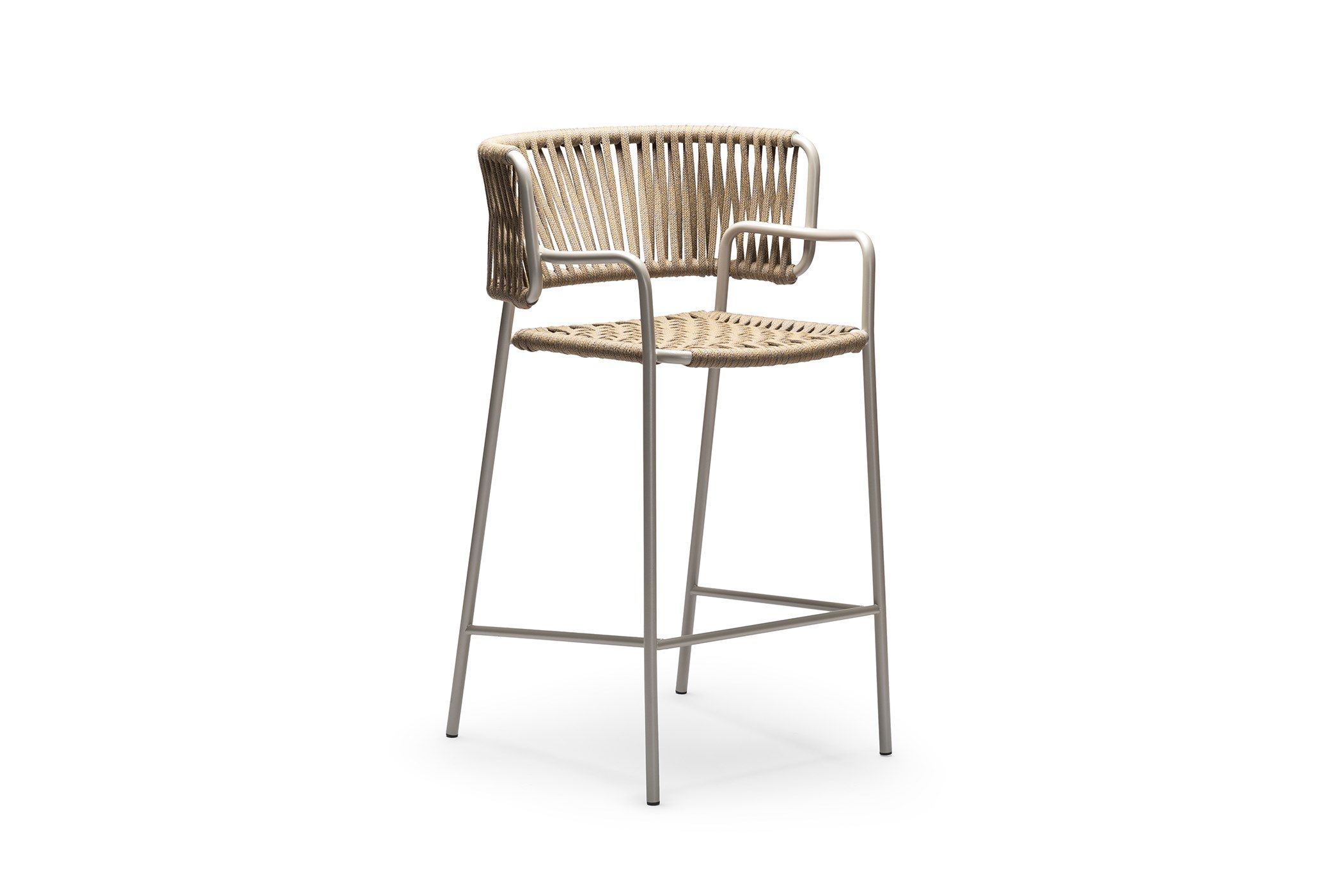 Высокий садовый стул из морской веревки с подлокотниками CHAIRS & MORE Klot ARCH-00079494 - Вид №6