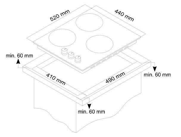1115500 Газовая варочная поверхность Simfer H45V30M411 STDN-0077054 - Вид №6