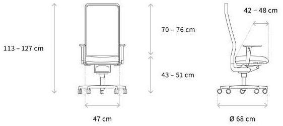 Wagner Стул для руководителя с регулируемой высотой W1c sun-id-1412437 - Вид №6