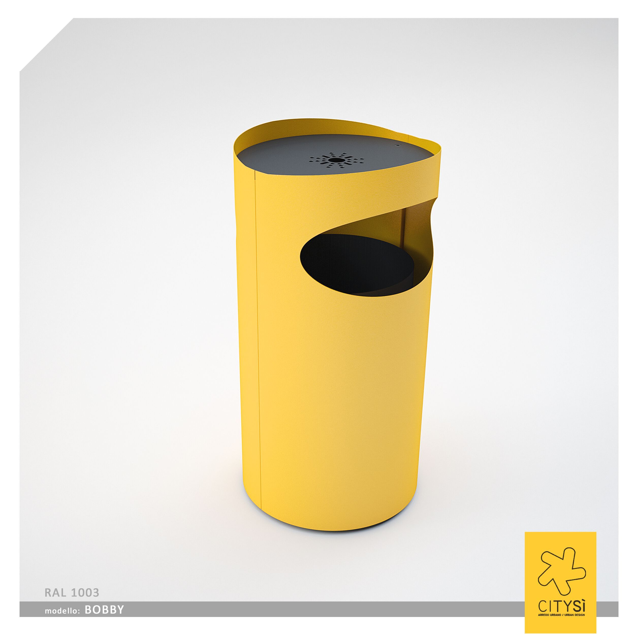 Наружная крышка стальная корзина для мусора с пепельницей CITYSì Bobby ARCH-00063297