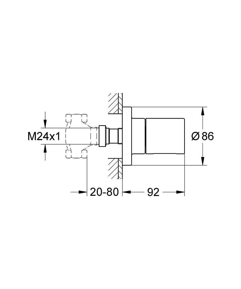 Дистанционное управление на стене Grohe Grohtherm 3000 Cosmopolitan ARCH-00123879 - Вид №2