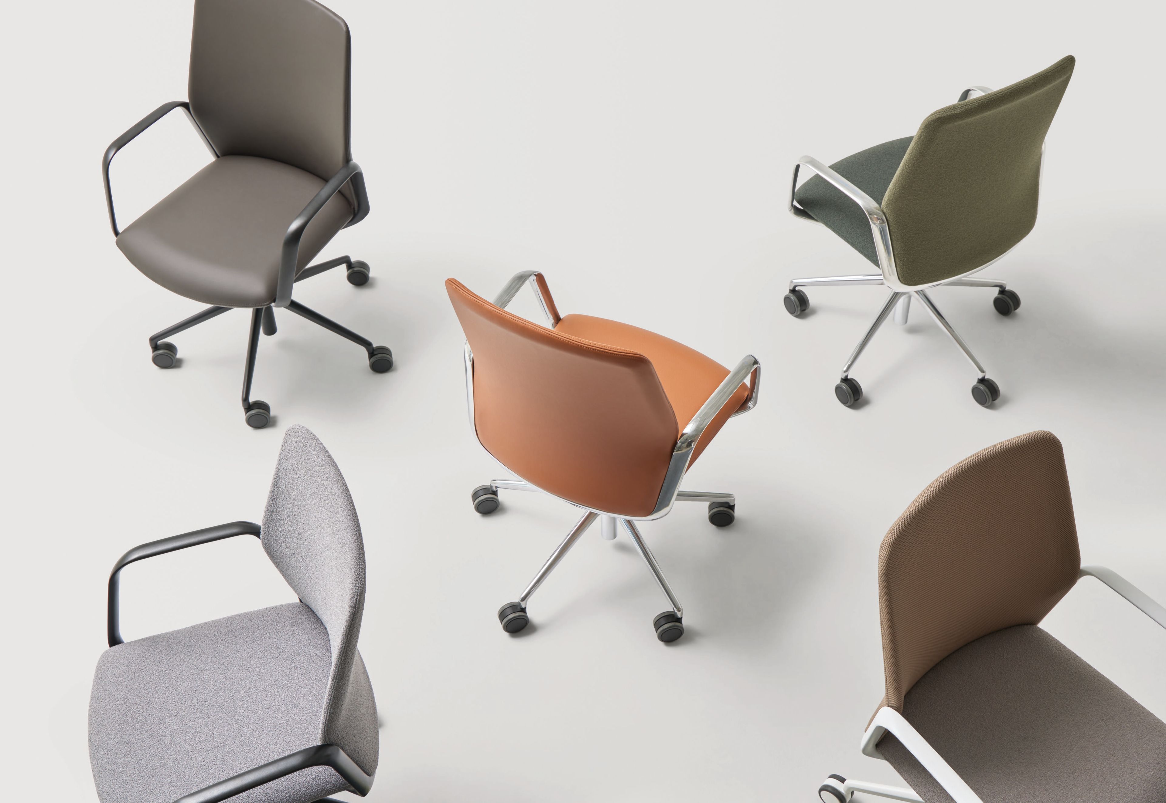 5-спицевое вращающееся офисное кресло с тканевыми колесами INCLASS Exa ARCH-00065893 - Вид №3