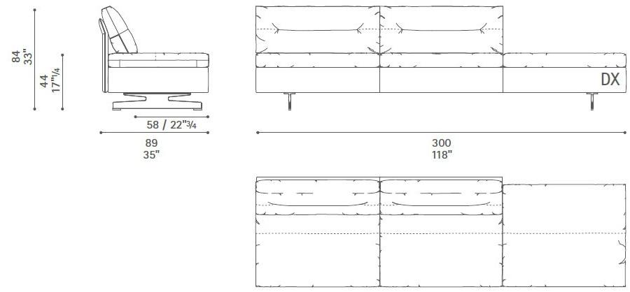 Poltrona Frau Модульный диван с журнальной полкой La collezione - divani e poltrone sun-id-1502655 - Вид №42