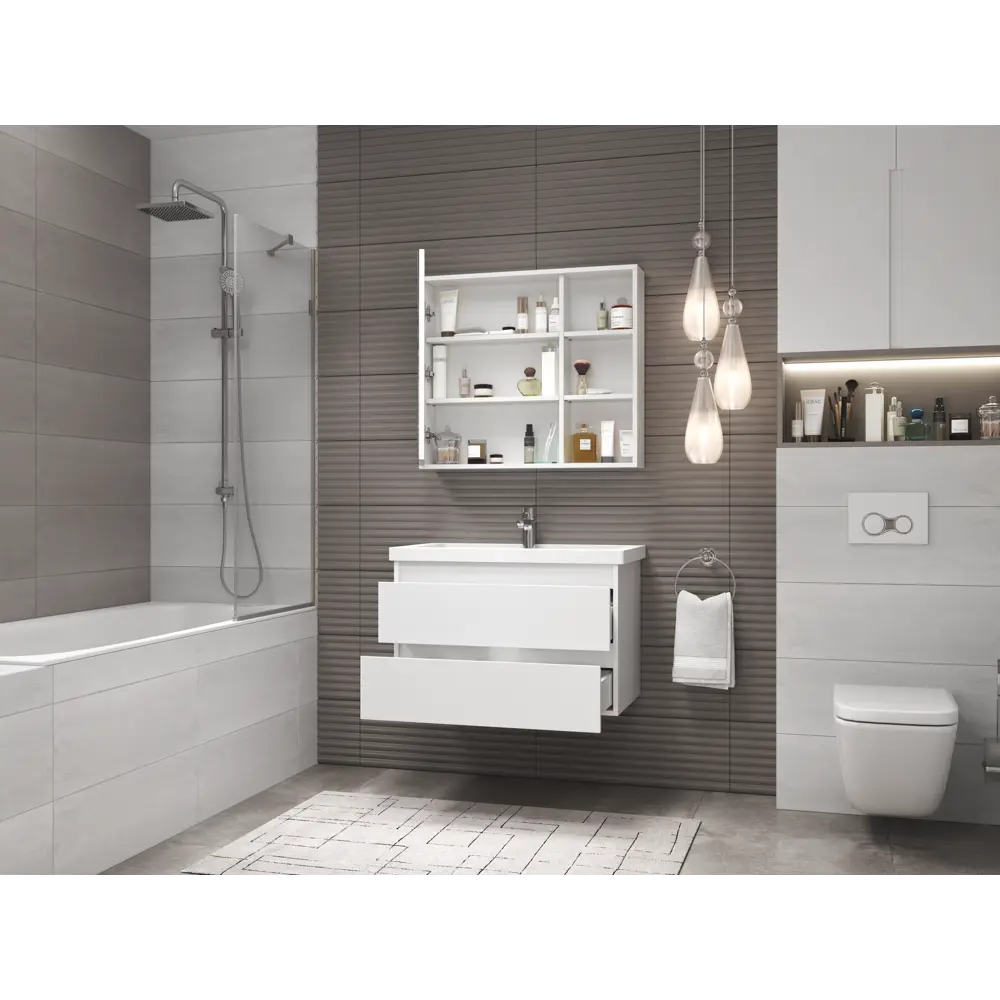 Тумба под раковину Vigo Matteo 80, цвет белый STLM-2076705 - Вид №8