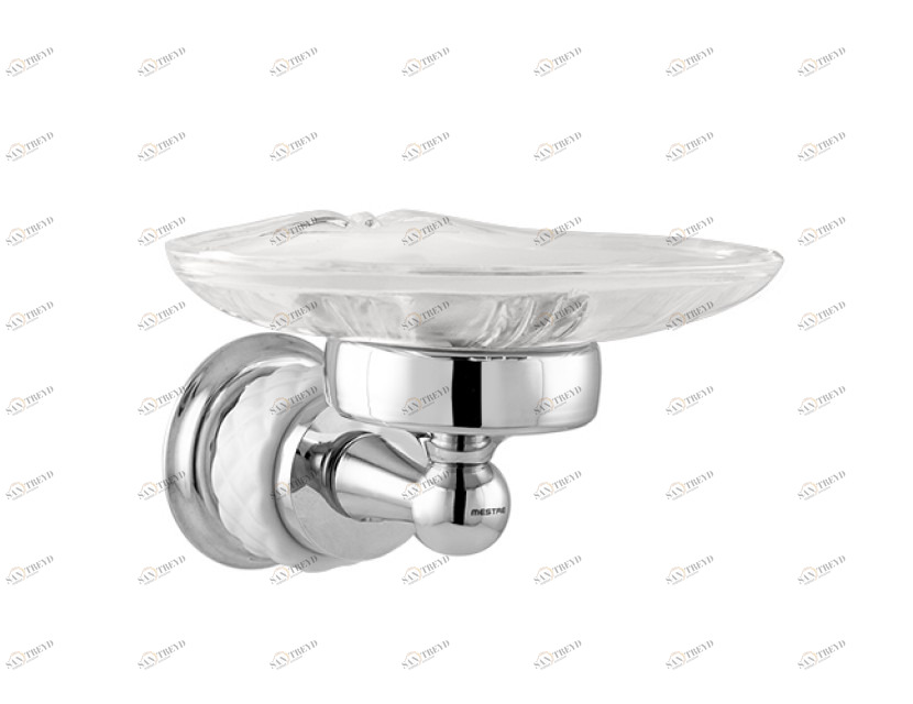 065578.N00.72 Подставка для мыльницы из белого фарфора Окисленная медь Mestre 