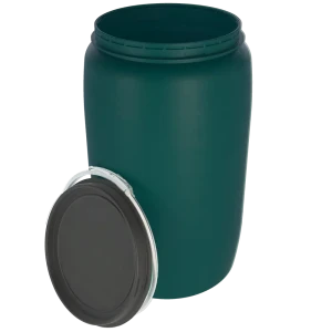 Бочка BEGINIA 227 л пластиковая зеленая с крышкой 89403520