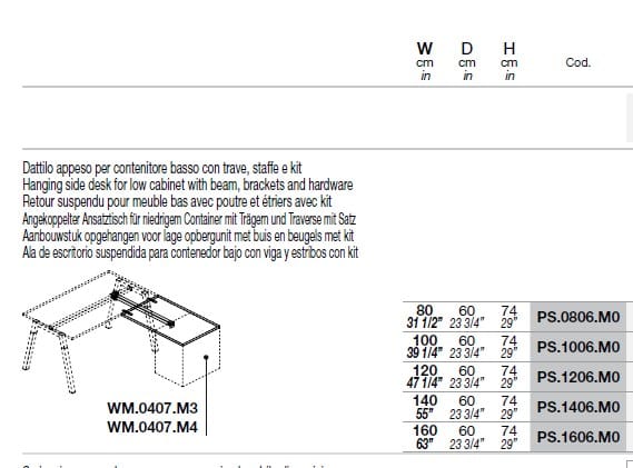 Рабочий стол со встроенной полкой Bralco Polar ARCH-00151196 - Вид №3