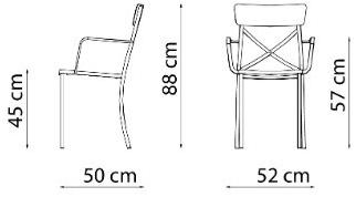 Vermobil Штабелируемый металлический садовый стул с подлокотниками Mogan Mg312 - mg310 - Вид №10