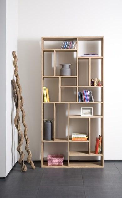 Ethnicraft Открытый книжный шкаф из массива дерева Oak m-rack 50771 - Вид №1