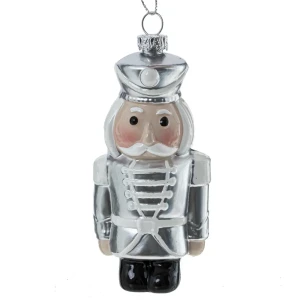 89378983 Украшение елочное «Щелкунчик», 934591 11x5.4x3.5 см, цвет себеристо-белый STLM-1448182
