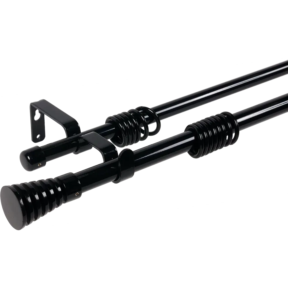 Карниз двухрядный раздвижной Inspire Трапеция 160-300 см цвет чёрный 81976819 STLM-2016881 