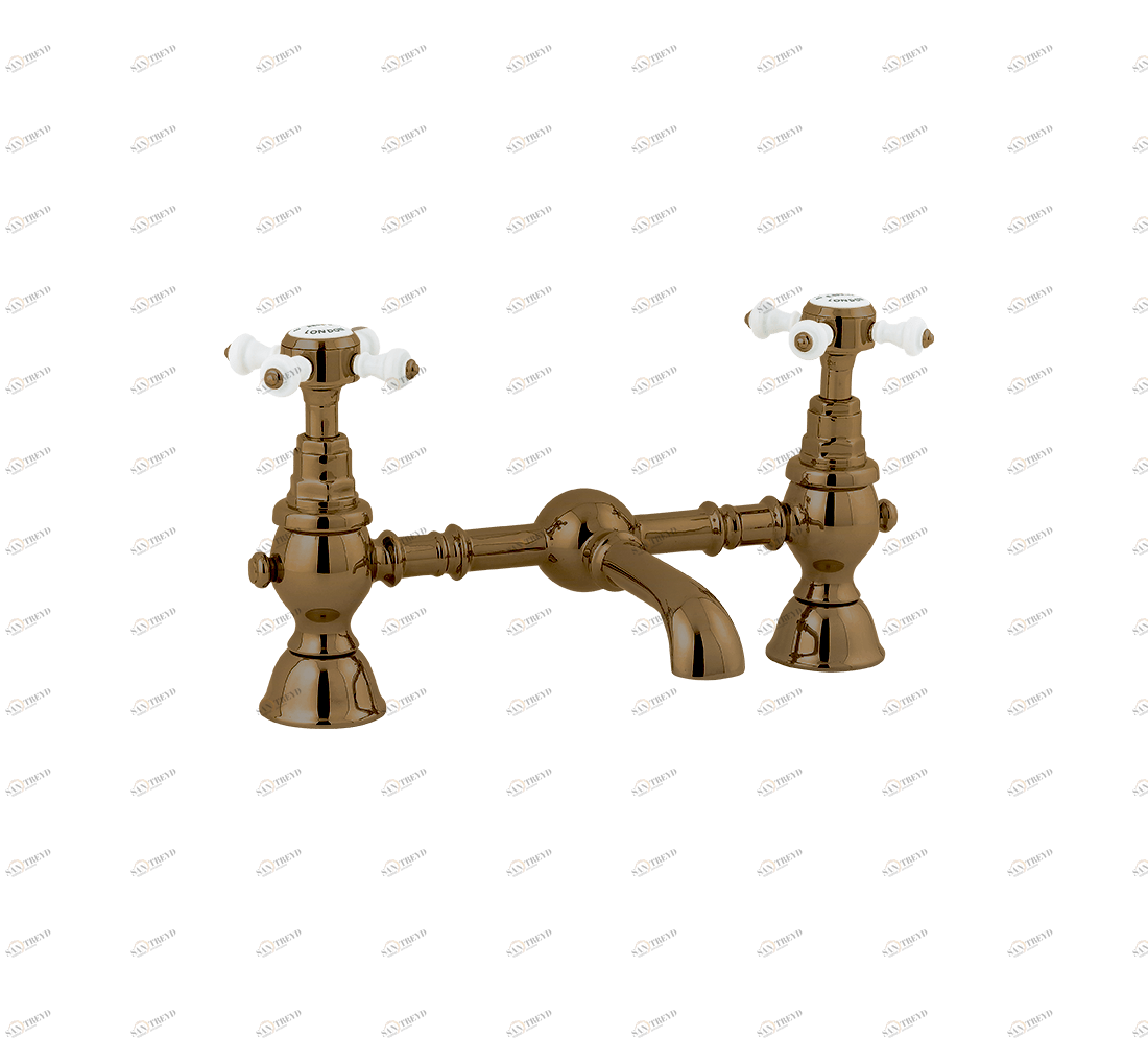 Gentry Home Смеситель для раковины от центра к центру 2 отверстия под смеситель 200 мм Chelsea Бронза GH101171