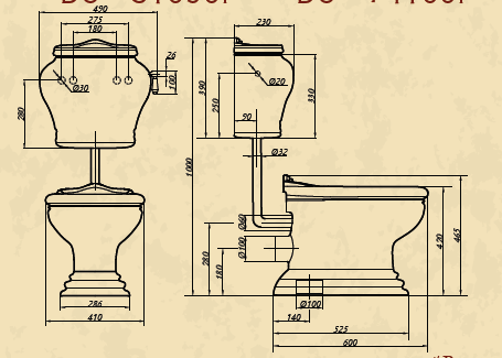 ML.MLD-25.711.D2/ML.MLD-25.708.D2/ML.OLV-29.013/ML.OLV-29.015/ML.RIC-29.040.BI.CR/ML.RIC-29.045.CR Напольный унитаз Migliore Milady - Вид №4