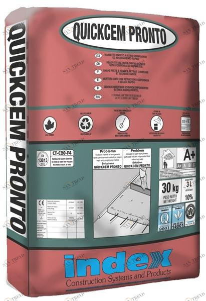 INDEX Готовая к высыханию стяжка Quickcem sun-id-1448629