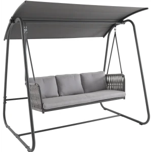 Качели садовые, 185х133х169 см, цвет серый