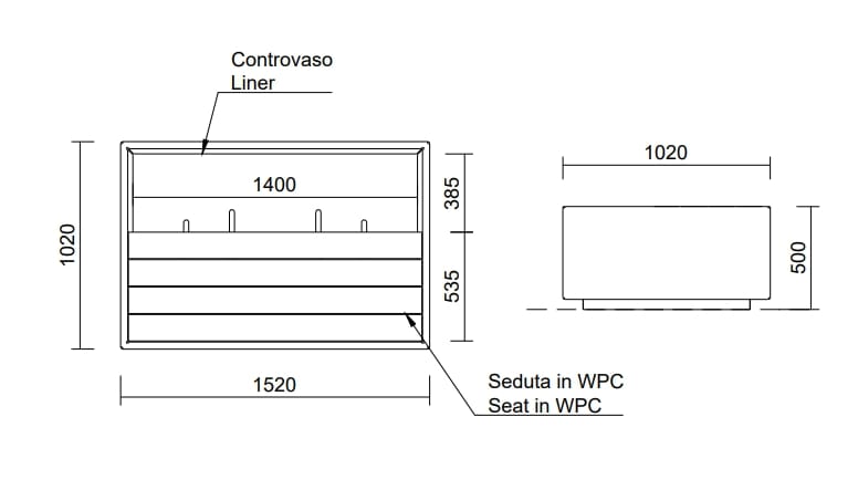 Модульная скамья из оцинкованной стали со встроенной плантатором и велосипедной стойкой Studio Città RESTÒ ARCH-00084567 - Вид №9