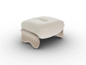 Кожаный пуф