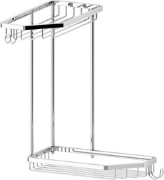 013 Полочка-решетка 2х ур. трапеция развернутая 20х20 см RYN FBS Ryna