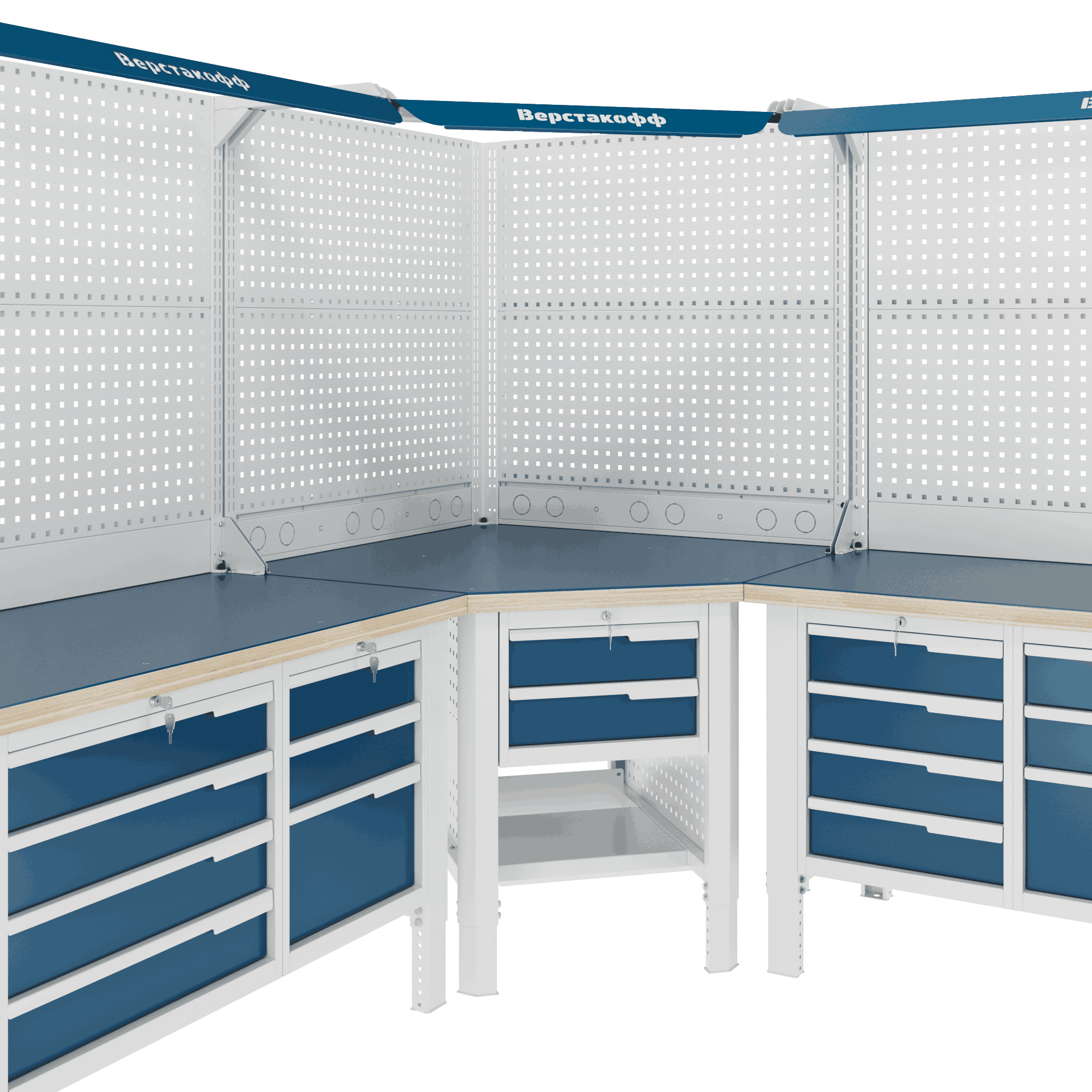 Верстак (угловой) CTR U532.S1.1-2R Верстакофф 124770 - Вид №2