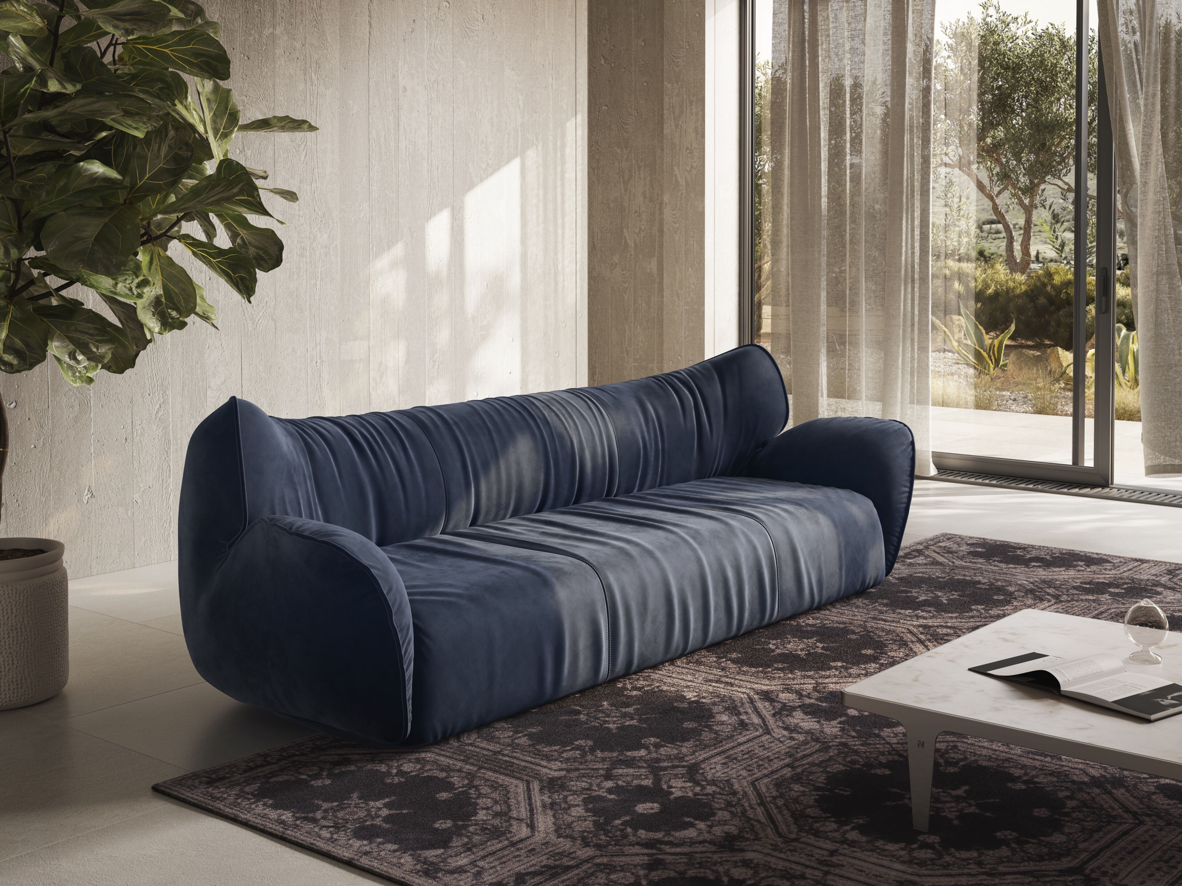 Кожаный диван Natuzzi Italia пышные ARCH-00039419 - Вид №5