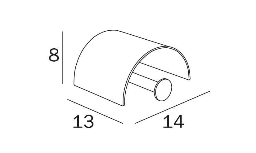 Металлический держатель рулона INDA® ARCH-00023332 - Вид №2