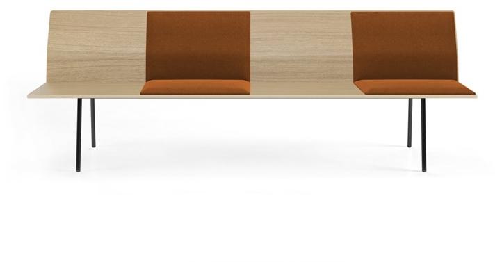 Viccarbe Деревянная скамейка со спинкой  To140/240-ro/at/t  - Вид №11