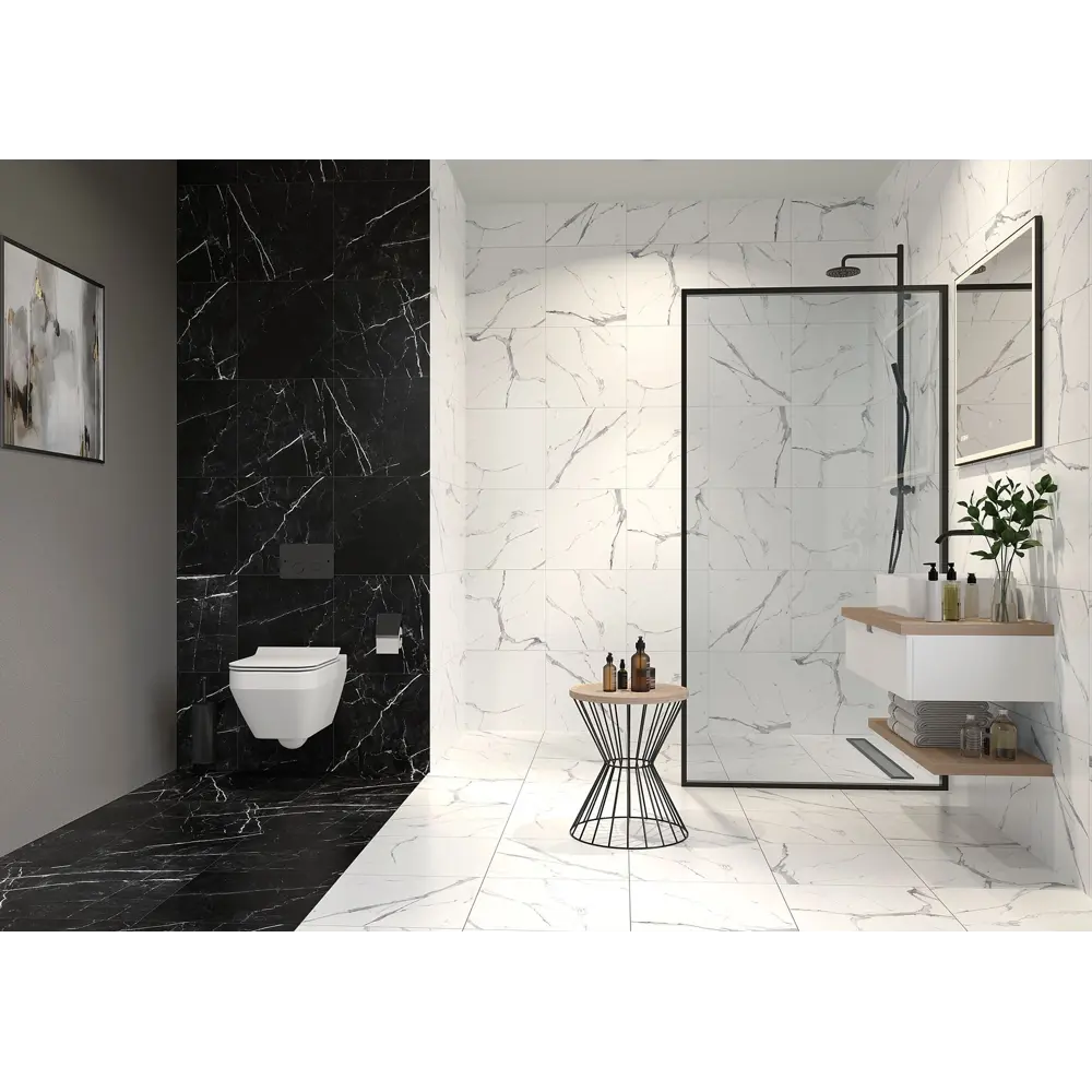 Глазурованный керамогранит Artens Dina 42x42x0.8 см 1.587 м² сатинированный цвет черный 89364109 STLM-2189008 - Вид №6
