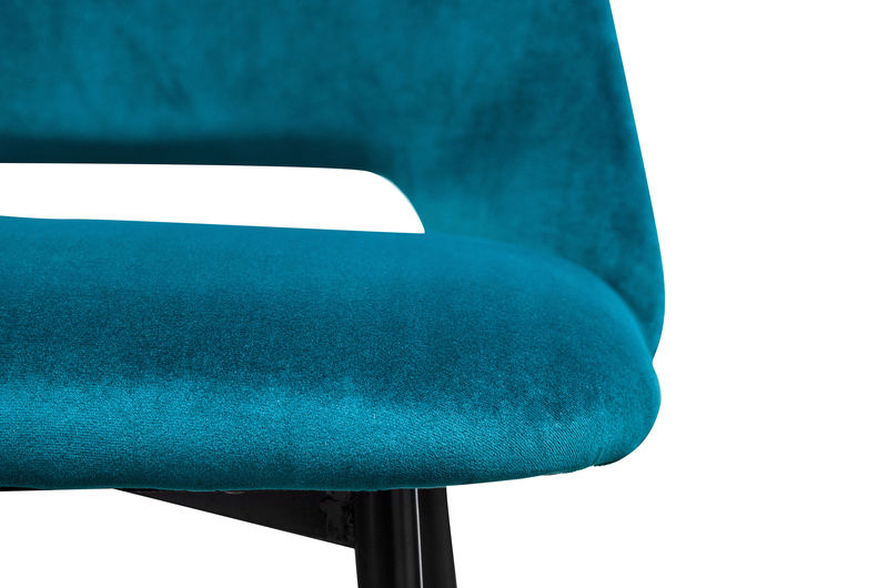 FUVE0013 Барный стул Fulham в цвете Petrol Blue Velvet ijlbrown  - Вид №4