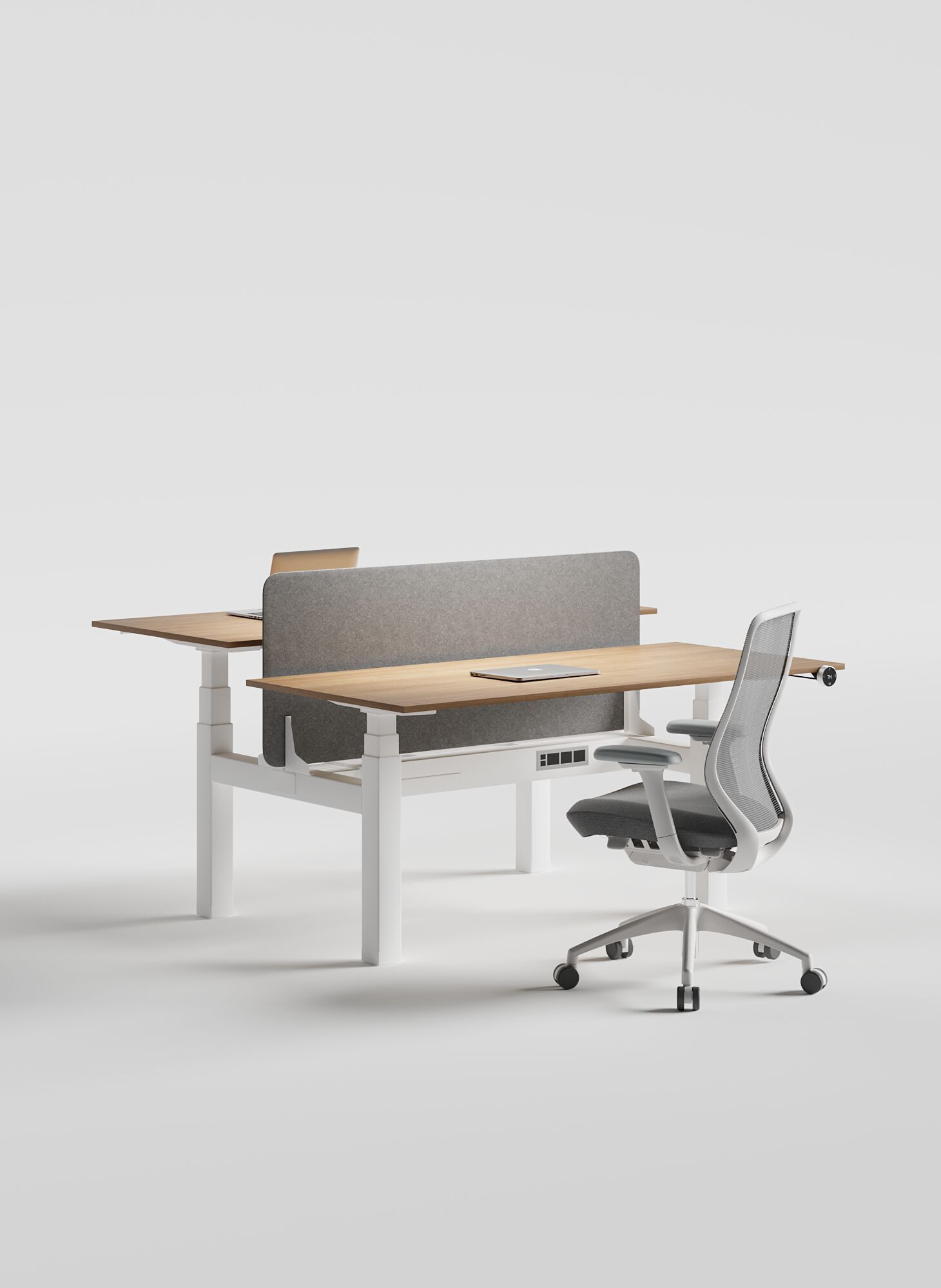 Деревянный стол с регулируемой высотой и звукопоглощающими перегородками WORKSPACE MAX CLUSTER OF 2 ARCH-00047187 - Вид №7