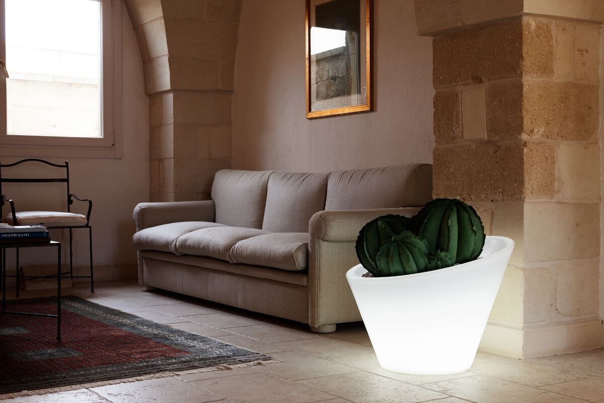 Светящийся садовый горшок из полиэтилена Kloris DORICO ARCH-00089622