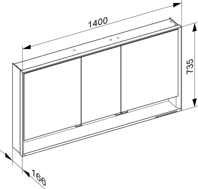 14306171304 Зеркальный шкаф KEUCO Royal Lumos - Вид №3