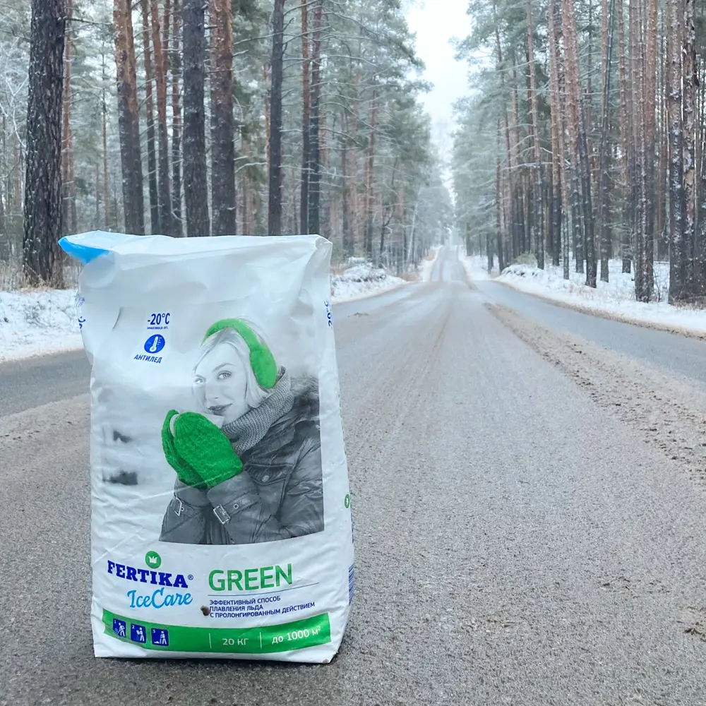 FERTIKA Ice Care Green — профессиональный противогололедный реагент 20 кг 18455863 STLM-0010828 - Вид №3