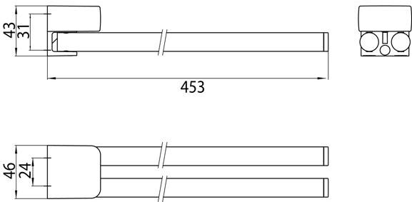 Emco Bad Поворотный металлический держатель для полотенец Trend sun-id-1426622 - Вид №3