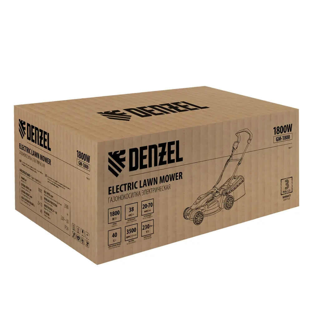 Газонокосилка электрическая Denzel GM-1800 1800 Вт 38 см STLM-2064965 - Вид №9