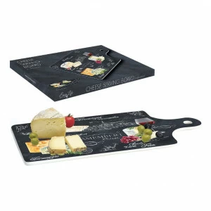 Доска фарфоровая разделочная 18х34,5 см черная "Мир сыров" EASY LIFE МИР СЫРОВ 00-3946560 Черный