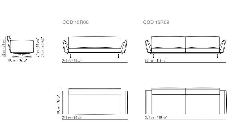 Flexform 3-х местный тканевый диван Evergreen sun-id-1434806 - Вид №3
