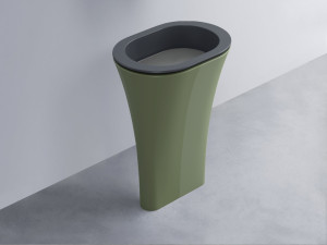 AMLA65-BA+AMPILO-CM+AMCOLO-AG Раковина Amedeo Ovale отдельностоящая cielo Enjoy + Amedeo