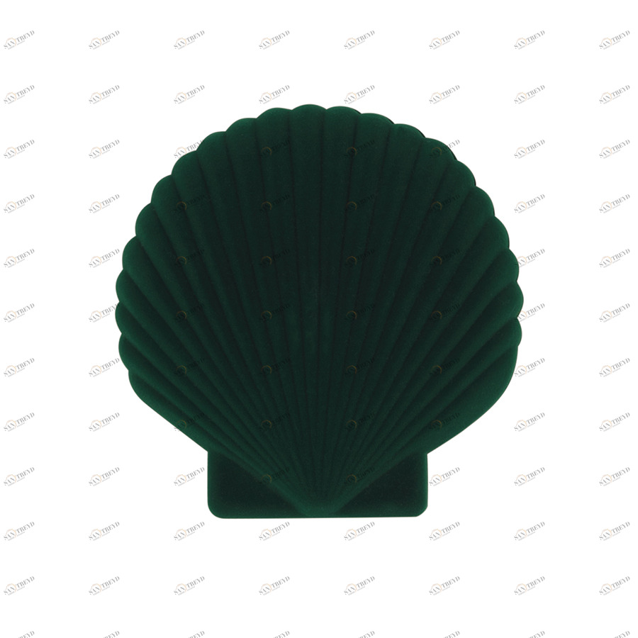 Шкатулка для украшений бархатная зеленая Shell DOIY  00-3880881 Зеленый 