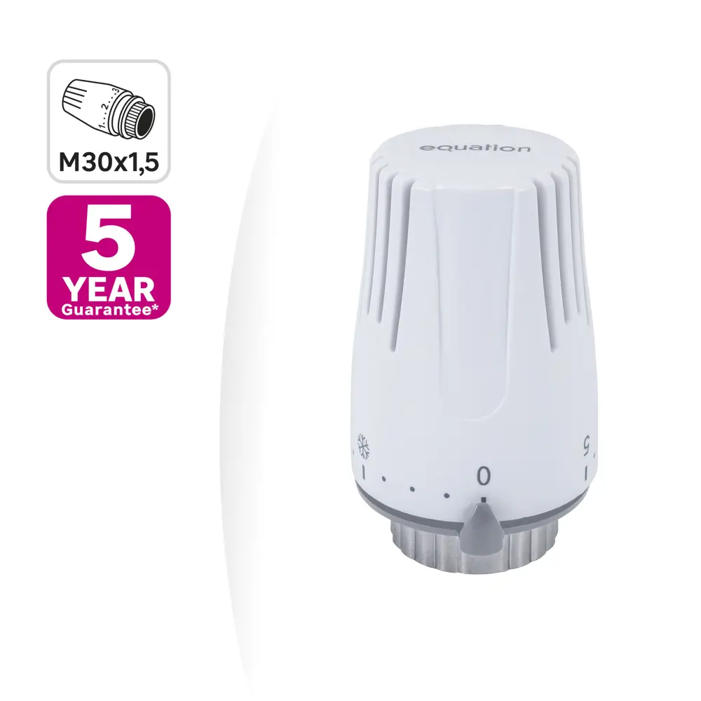 Термостатическая головка жидкостная MONLID M30x1.5 белая STLM-2168431 - Вид №3