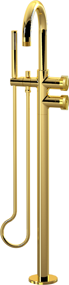 E-11554-R1BB-L1PB-AU Смеситель напольный отдельностоящий (внешняя часть) GRAFF MOD+